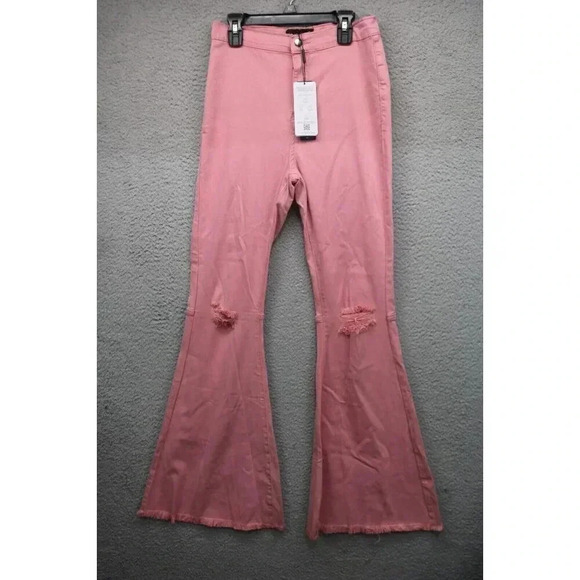 Fashion Nova Mystery Solved Extreme Bell Bottoms-Size 9-New w/Tags-Hippie-Boho - Picture 1 of 16